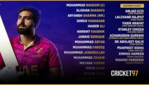 মুহাম্মদ ওয়াসীমের নেতৃত্বে টি-টোয়েন্টি বিশ্বকাপে অংশ নেবে সংযুক্ত আরব আমিরাত